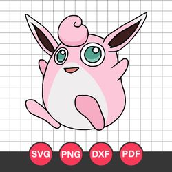 Wigglytuff Svg, Pokemon Characters Svg, Pokemon Svg, Anime Svg, Png Dxf Eps Digital File