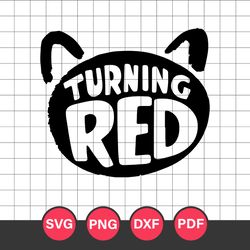 Turning Red Outline Svg, Red Panda Svg, Turning Red Cricut Svg, Disney Svg, Png Dxf Pdf, TR23052379