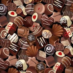 Chocolate Candies 23 Seamless Tileable Repeating Pattern