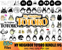 55 My Neighbor Totoro Bundle Svg, Cartoon Svg, Totoro Svg, Cartoon Svg, Totoro Svg, Ghibli Svg, Totoro Clipart, Totoro V