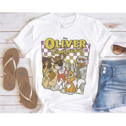 Disney Oliver & Company Checkerboard Poster T-Shirt Unisex Adult T-shirt Kid shirt Gift for Birthday Hoodie Sweatshirt T