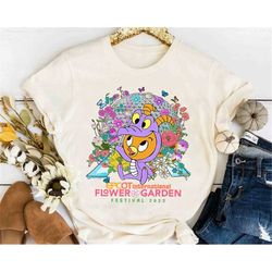 Cute Orange Bird Custom Figment Dragon Shirt, Disney Epcot Flower & Garden Let the Magic Blossom Tee,  Magic Kingdom Fam