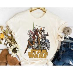 Star Wars Vintage Jedi Leia Han Solo Obiwan Group 1977 Shirt, Galaxy's Edge Trip Unisex T-shirt Family Birthday Gift Adu