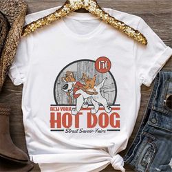 Disney Oliver Company New York Hot Dog Poster T-Shirt Unisex T-shirt Birthday Shirt Gift For Men Women Kid Hoodie Sweats