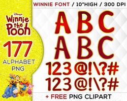 Winnie The Pooh Alphabet Png, Winnie Font Png, Winnie Png
