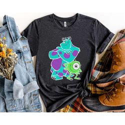 Disney Pixar Monsters University Sulley Mike Buds Shirt, Disneyland Vacation Trip, Unisex T-shirt Family Birthday Gift A