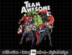 Marvel Avengers Assemble Team Awesome Graphic png, sublimation