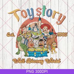 Retro Disney Toy Story Movie Characters PNG, Buzz Woody Jessie Aliens, Disneyland Vacation Trip Gift PNG, Disneyland