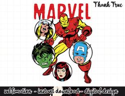 Marvel Avengers Classic Group Shot Circles