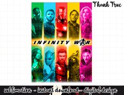 Marvel Avengers Infinity War Rainbow Heroes Graphic png, sublimation