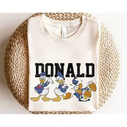 Disney Mickey & Friends Donald Duck Pose Classic Retro Shirt, Magic Kingdom WDW Holiday Unisex T-shirt Family Birthday G