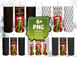 6 Files Grinch Part14 Bundle Tumbler Png, Grinch Tumber Png, Christmas Png, Grinch Png, Skinny Tumbler 20oz, 20oz Design