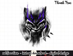 Marvel Black Panther Watercolor Head Shot Graphic png, sublimation