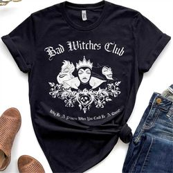 Disney Villains Bad Witches Club Group Shot Graphic Lover Unisex Adult T-shirt Kid shirt Gift for Birthday Hoodie Sweats