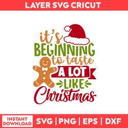 It's Beginning To Taste A Lot Like Christmas Svg, Christmas Tree Svg, Christmas Svg, Merry Christmas Svg - Digital File