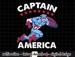 Marvel Captain America Patriotic Retro Comic Graphic png, sublimation