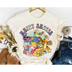 Disney Winnie the Pooh & Friends Happy Easter Day Shirt, Magic Kingdom WDW Holiday Unisex T-shirt Family Birthday Gift A