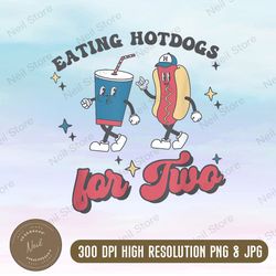 Eating Hotdogs For Two Pregnancy Announcement 4Th Of July Png, PNG High Quality, PNG, Digital Download