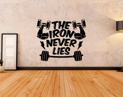 Motivation For Gym Bodybuilder Fitness Crossfit Coach Sport Muscles Wall Sticker Vinyl Decal Mural Art Decor