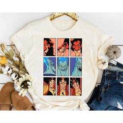 Disney Villains Group Scar Hades Jafar Retro Shirt, Magic Kingdom WDW Holiday Unisex T-shirt Family Birthday Gift Adult