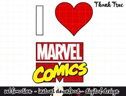 Marvel I HEART MARVEL COMICS The Ultimate Fan Love png, sublimation