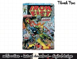 Marvel Iron Fist vs Atomic Man Comic Graphic png, sublimation