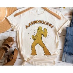 Star Wars Funny Chewie Chewbacca Argh Angry Stance Shirt, Galaxy's Edge Holiday Unisex T-shirt Family Birthday Gift Adul