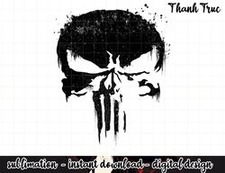 Marvel Punisher Black Paint Splatter Skull Graphic png, sublimation