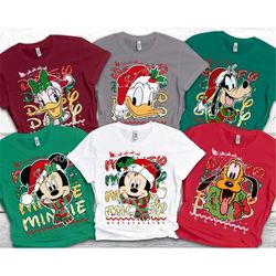 Disney Mickey and Friends Christmas Family Matching Shirt, Custom All Characters Disneyland Xmas T-shirt, Mickey Very Me