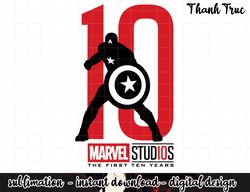 Marvel Studios 10 Years Captain America Graphic png, sublimation