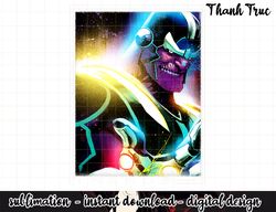 Marvel Thanos Neon Glow Paint Splat Graphic png, sublimation