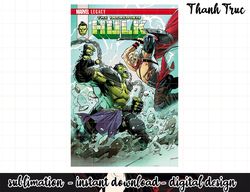 Marvel The Incredible Hulk vs The Mighty Thor Comic png, sublimation
