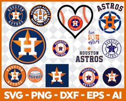 Houston Astros SVG Bundle, Houston Astros Logo SVG Bundle, Football Sports DXF SVG PNG EPS