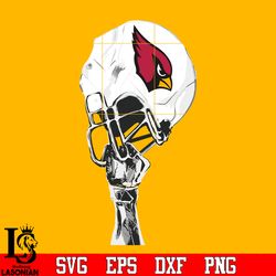 Arizona Cardinals hand helmet svg, digital download