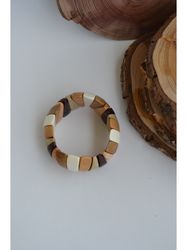 Art Wood wrist bracelet for women bijouterie wooden Boho style