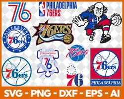 Philadelphia 76ers svg, Basketball Team svg, Basketball svg, NBA svg, NBA logo, NBA Teams Svg, Png, Dxf