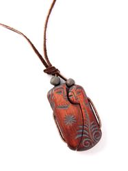 Jewelry pendant on the neck Bonds "Prima". Ornament from the Altai cedar