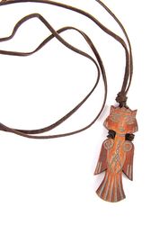 Pendant - amulet "Sirin", 6cm. Jewelry from Siberia, Altai wood cedar