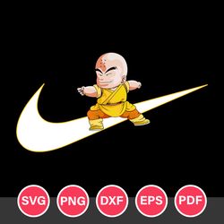 Krillin x Nike Svg, Dragon Ball Svg, Dragon Ball Character Svg, Anime Svg, Png Dxf Eps Pdf, AM240523102