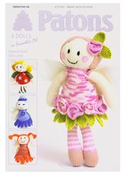 4 Magic Dolls height 30cm to 37cm knitting pattern - Knitted Doll Gift - PDF Instant download