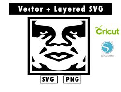 Obey Anonymous Decal Vinyl svg a nd png files for cricut machine , anime svg , manga svg , Goku svg