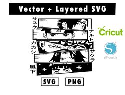 naruto svg and png files for cricut machine , anime svg , manga svg , Goku svg