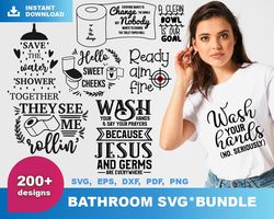 200 Bathroom Bundle, Trending Svg, Bathroom Icons Svg