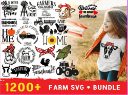 1200 Farm Svg Bundle, Farm Animal Svg, Farmlife Svg