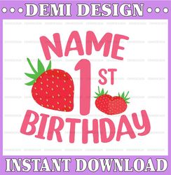 Personalized Name And Age Sweet One Strawberry Birthday Svg, Matching Strawberry Birthday Png, Family Matching Strawberr