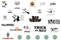 Halloween SVG Bundle, Halloween SVG, Fall Svg, Autumn Svg, Ghost Svg, Witch svg, Pumpkin Svg, Quotes, Cut File Cricut, S