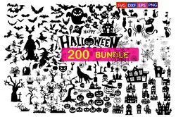 200 Halloween Bundle, Halloween Vector, Sarcastic Svg, Dxf Eps Png, Silhouette, Cricut, Cameo, Digital, Funny Mom Svg, W