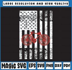 Bicycle svg,Cycling svg, Bike svg, USA American Flag, Distressed, Vintage, Vector SVG, Shirt Design for Cricut, Instant