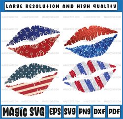 Patriotic Dripping Lips America Bundle Sublimation PNG Design USA design Lips Png 4th Of July independence Day, lips tra