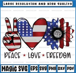 peace love america png, usa america flag digital download, sublimation digital download, t-shirt design red white blue f